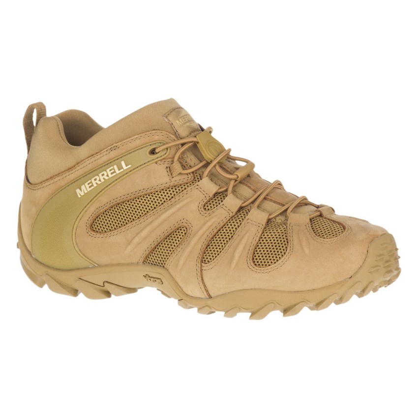 Chaussure de Securite Merrell Cham 8 Stretch Tactical Marron Clair Homme | R.I.RQYZ